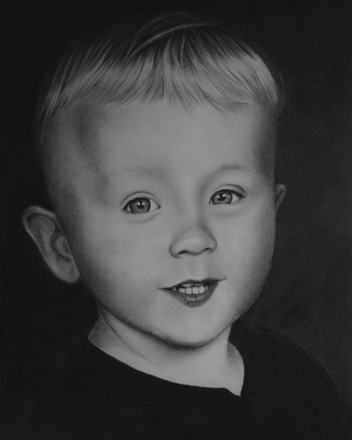 Mark Treick pencil drawings bot with dark background